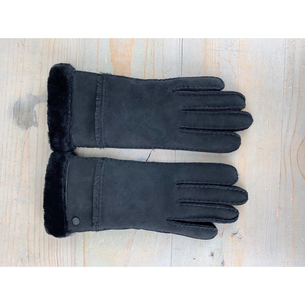 UGG Black Shearling Gloves - Picture 1 of 12